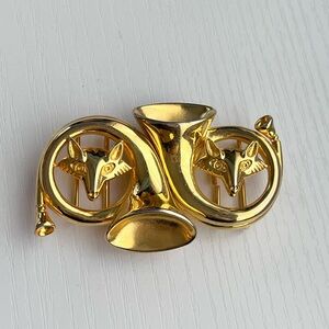 Vintage Dotty Smith Fox Belt Buckle Set
